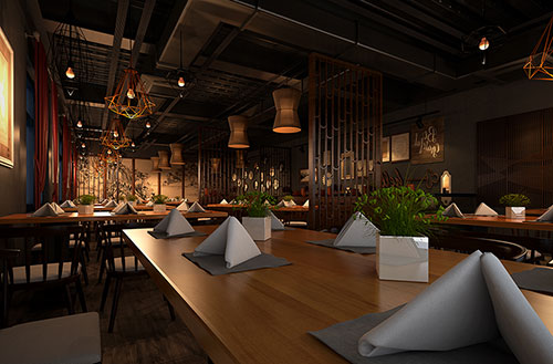 丰县简约大气中式风格餐厅设计装修效果图