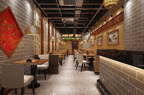 丰县传统中式餐厅餐馆装修设计效果图